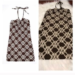 TRINA TURK SILK HALTER DRESS